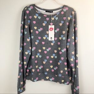 WILDFOX Sweethearts Baggy Beach Jumper, Sz M